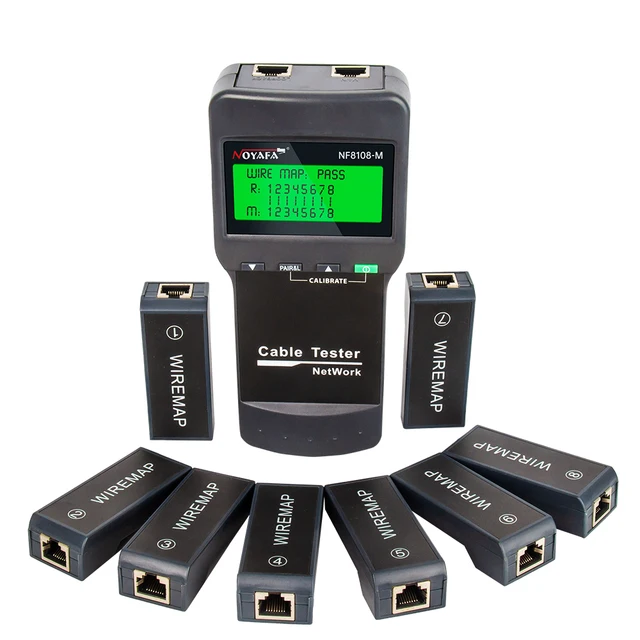 NOYAFA nowy tester kabli sieciowych NF-8108M profesjonalny tester rj45 zmierz długość kabla wielofunkcyjne narzędzia sieciowe poe