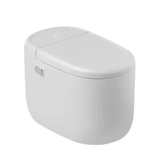 Household Round Smart Toilet Ambient Light Integrated Electric Bidet Constant Temp No Water Pressure Requirement