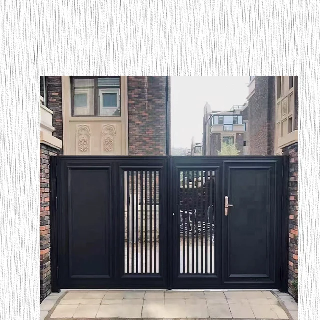 Customization Aluminum Privacy Estate Driveway Gates Automatic Electric Outdoor Modern Design Cantilever Slide Gate