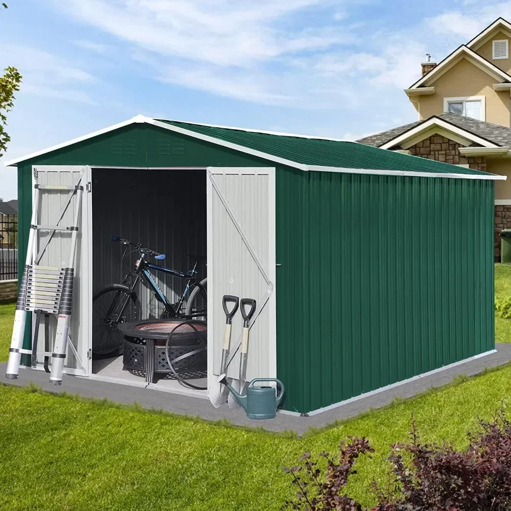 

Outside Storage Shed Exterior Lockers Garden Buildings Metal Storage Shed With Double Lock Door for Garden Shed Tools Supplies