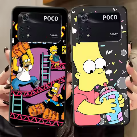 Funda Phone Cover Case for Xiaomi Poco F8 M5 C71 C75 C61 X3 X4 X5 X7 Pro F1 M3 M4 M7 Pro F3 C50 Cartoon The S-simpsons