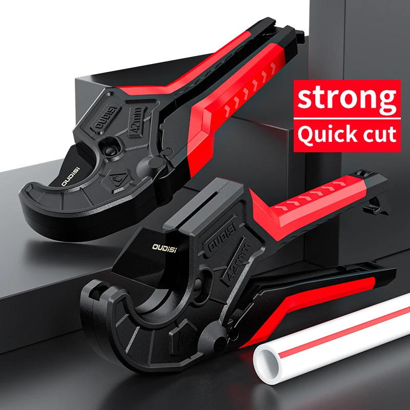 High Hardness Pipe Cutter 0-42mm Aluminum Alloy Body Ratchet Scissors Tube Cutter for PVC PPR PEX Plastic Hoses Plumbing Pipe