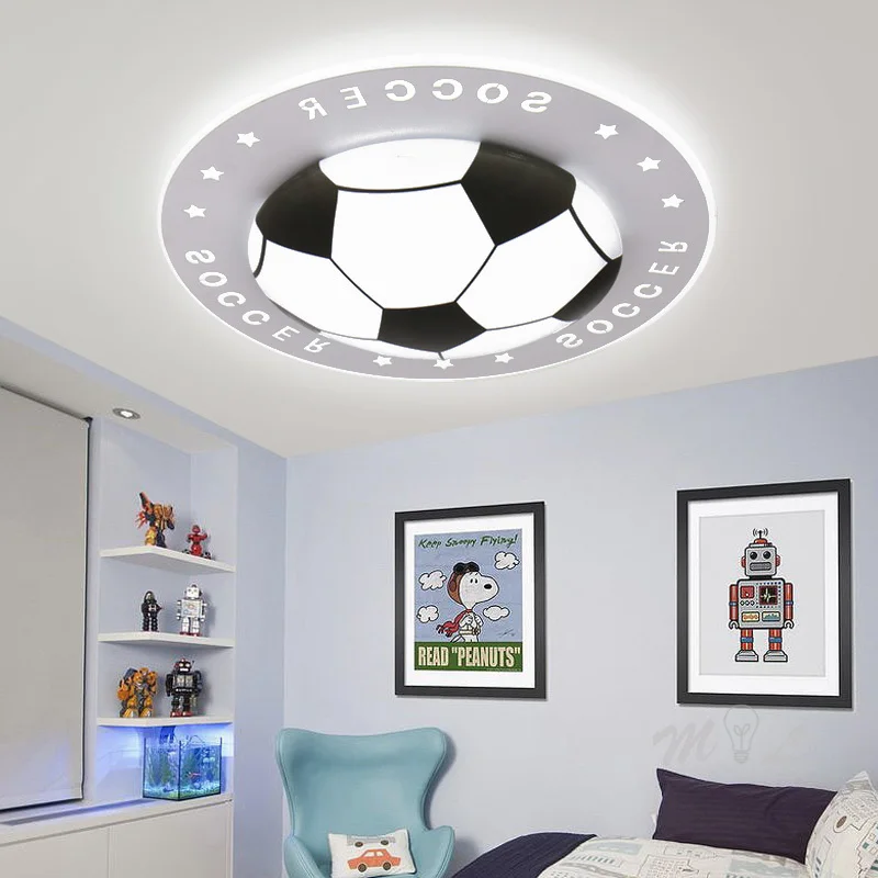 modern acrilico futebol teto luzes para criancas led teto lampadas suspensao luminaria sala de estar lampada quarto 01