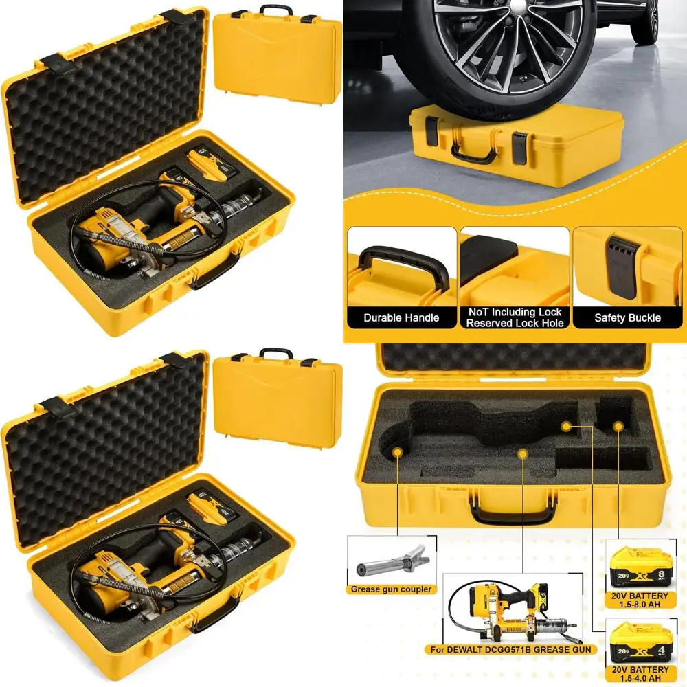 

Портативная сумка для хранения для комплекта шприца для смазки Dewalt DCGG571M1/DCGG571B 20V Max с пеной высокой плотности и ручкой