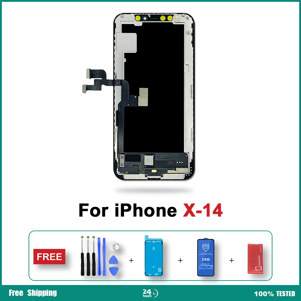 AAAA+ Quality For iPhone 7 8 8Plus LCD Screen Replacemen No Dead Pixel Pantalla Diaplay For iPhone X XR 11 12 13 Display Touch