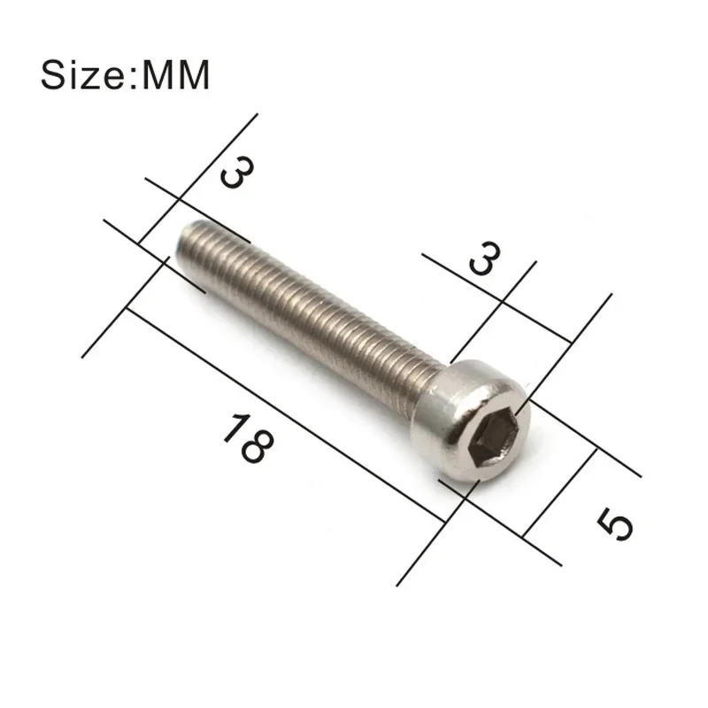 100pcs Electric Guitar Humbucker Pickup Polepiece Hexagon Magnet Screws Rods 18mm Length 3mm Diameter Black/Gold/Chrome/Nickel