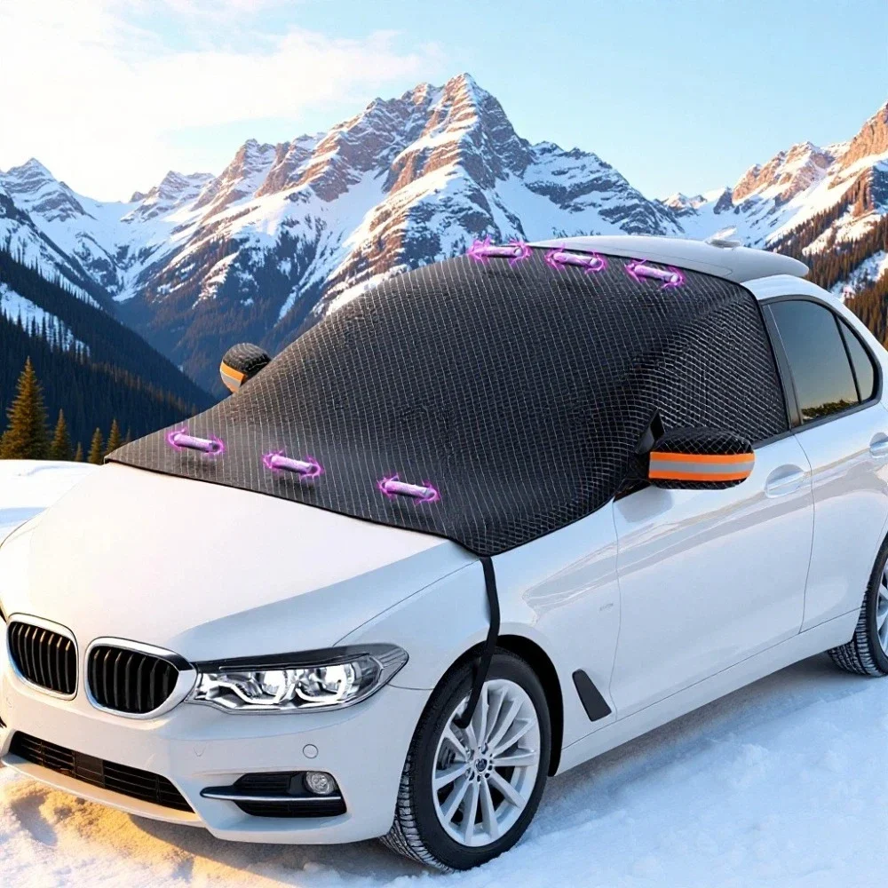Outdoor Car Windshield Snow Shield With Magnetic Winter Car Window Snow Cover Universal for Auto Exterior Parts