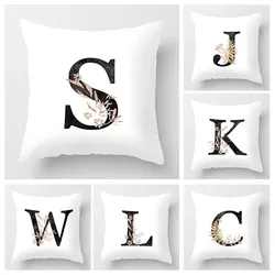 Nordic fall home decor autumn throw pillow case sofa Cushion cover velvet modern 45x45cm 45*45 50x50 60x60 40x40 50*50 letter