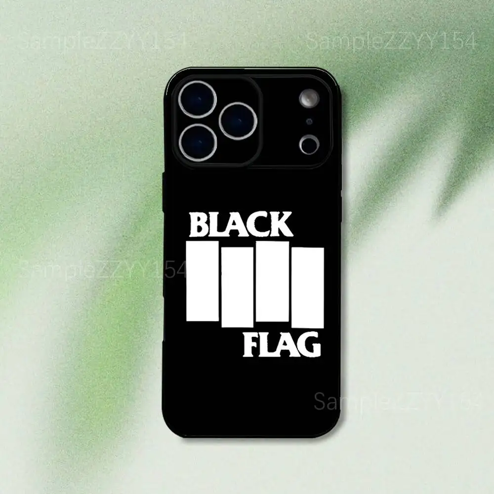 حافظة هاتف My War بعلم أسود لهاتف iPhone 17,16,15,14,13,12,Pro,Max,Plus,E,SE4,Air,Mini Black Soft Funda