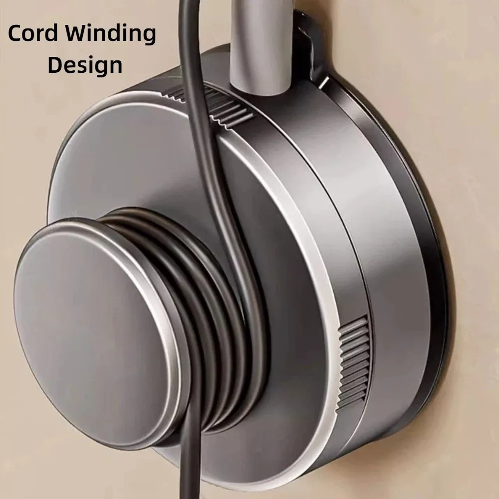 

New Carbon Steel Hair Dryer Holder 360 Adjustable Suction Cup Wall-Mounted Lazy Rack Tangle-Free Hands-Free Holder Home Use