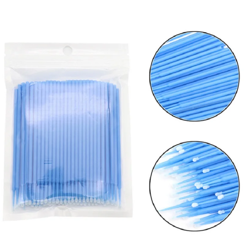 5/100pcs Mascara Wands Extension Clean Eyelash Cotton Swab Disposable Applicator Sticks Micro Brush Professional Eyelash Tool