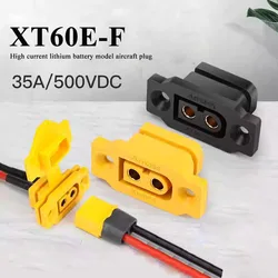 XT60E-F fixed Female Socket with Dust Cover XT60H Model Airplane Battery Interface Connector Motor Electric Adjustment Cable