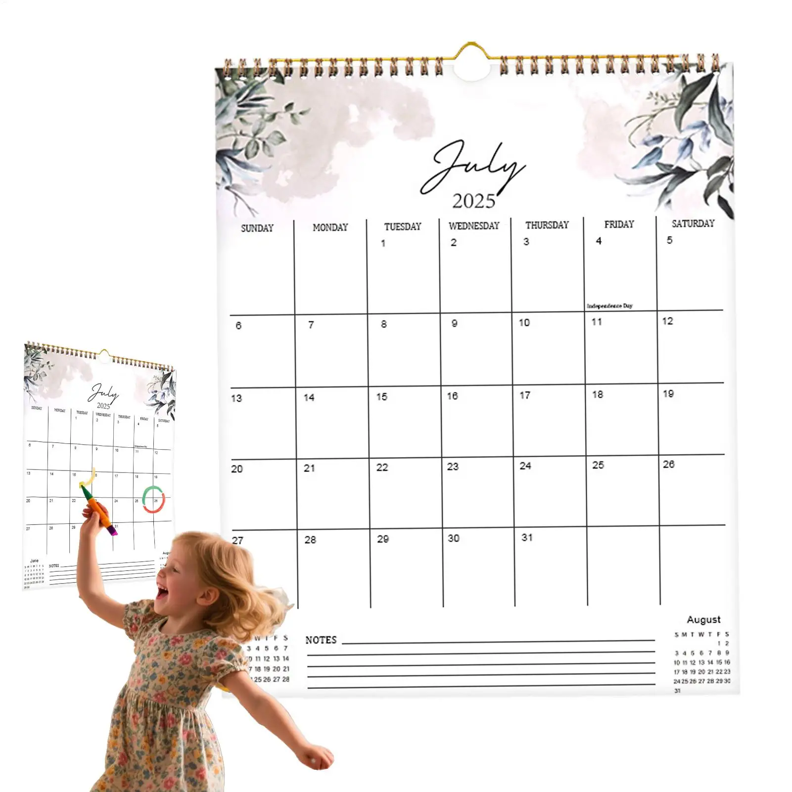 

2025-2026 Calendar Wall 18-Month Calendar For Home Jul 2025 Dec 2026 Twin-Wire Binding Large Ruled Blocks Planner For Family