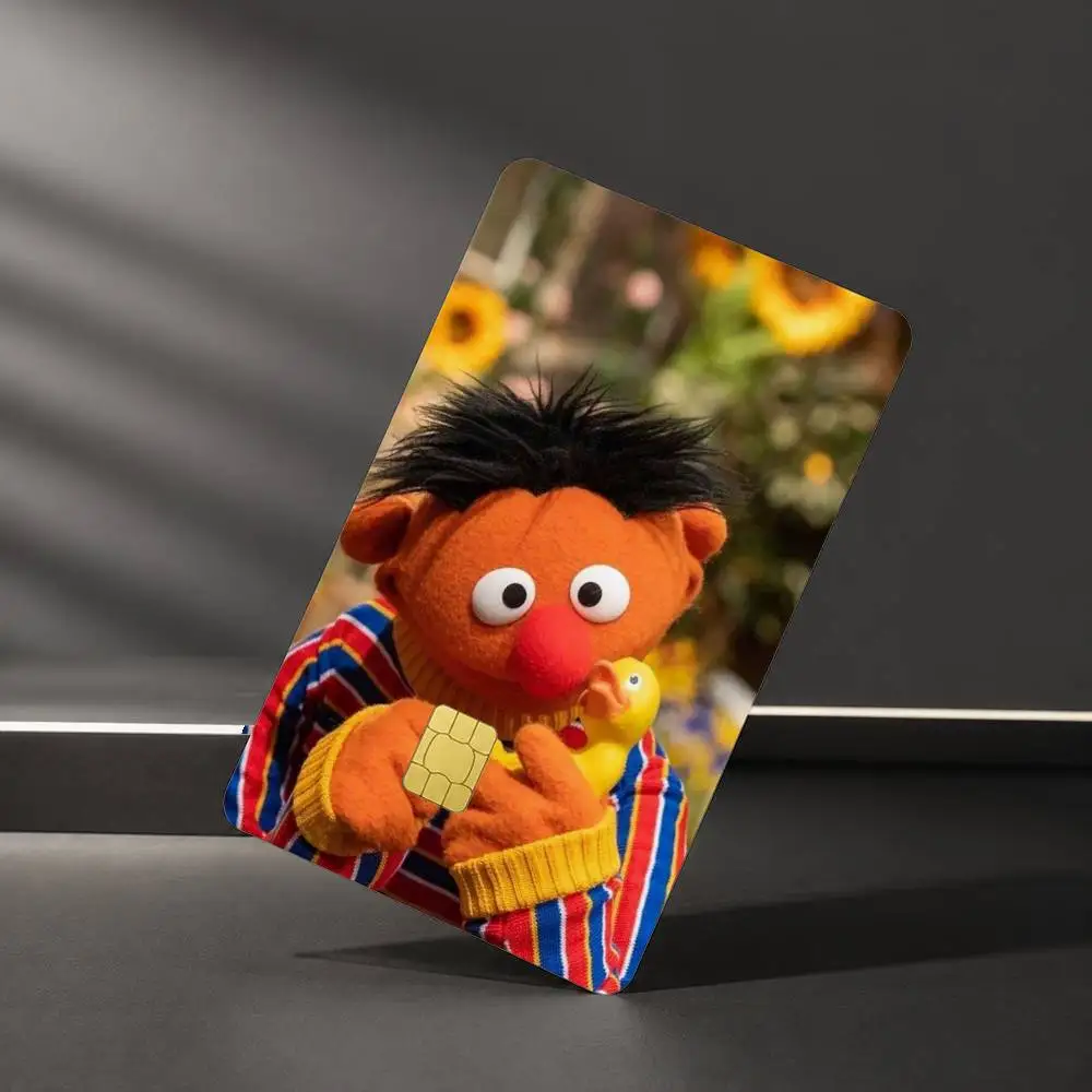 Cute cartoon S-Sesame Street Sticker Film Tape Skin for Credit Card Debit Card Waterproof Stickers