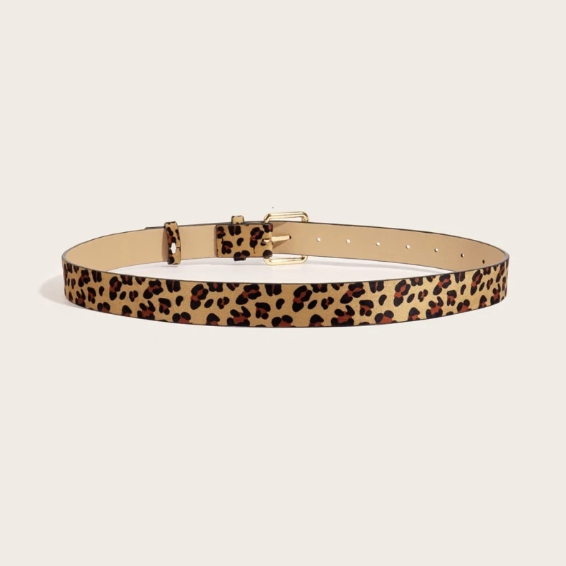 Cadena cintura única con hebilla caliente, cadena con estampado leopardo, cinturón vaquera para mujer, fiesta