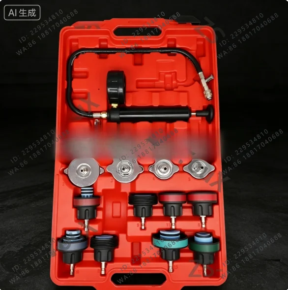 Cooler Pressure Tester Kit, 14 Pcs Universal Radiator Pressure Tester Kit,  Car Motorcycle Truck Cooling System