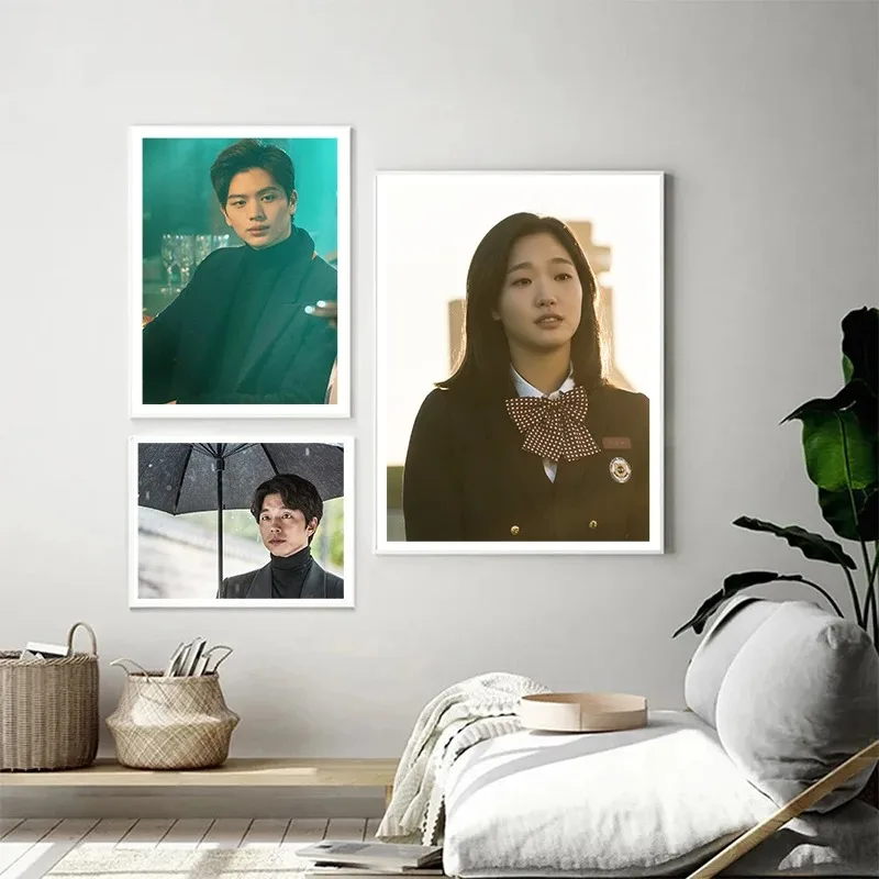 Famous Korean Actors Gong Yoo Kim Go Eun Modern Canvas Poster Classic Character Wall Pictures for Living Room Bedroom Home Decor