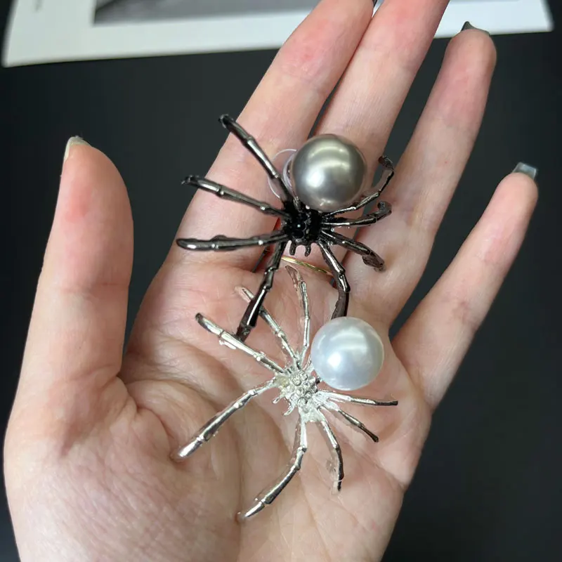 Donkere Punk Ornament Strass Parel Legering Spider Schoen Charmes voor Crocs Decoraties Tuin Sandalen Klompen Pins Jongen Meisje Gift