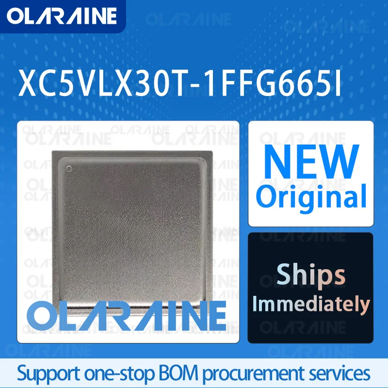 1Pcs XC5VLX30T-1FFG665I FBGA-665 Original IC chip FPGA - Field Programmable Gate Array 30720 LE 360 I/O Voltage-1.05 V 3.75 Gb/s
