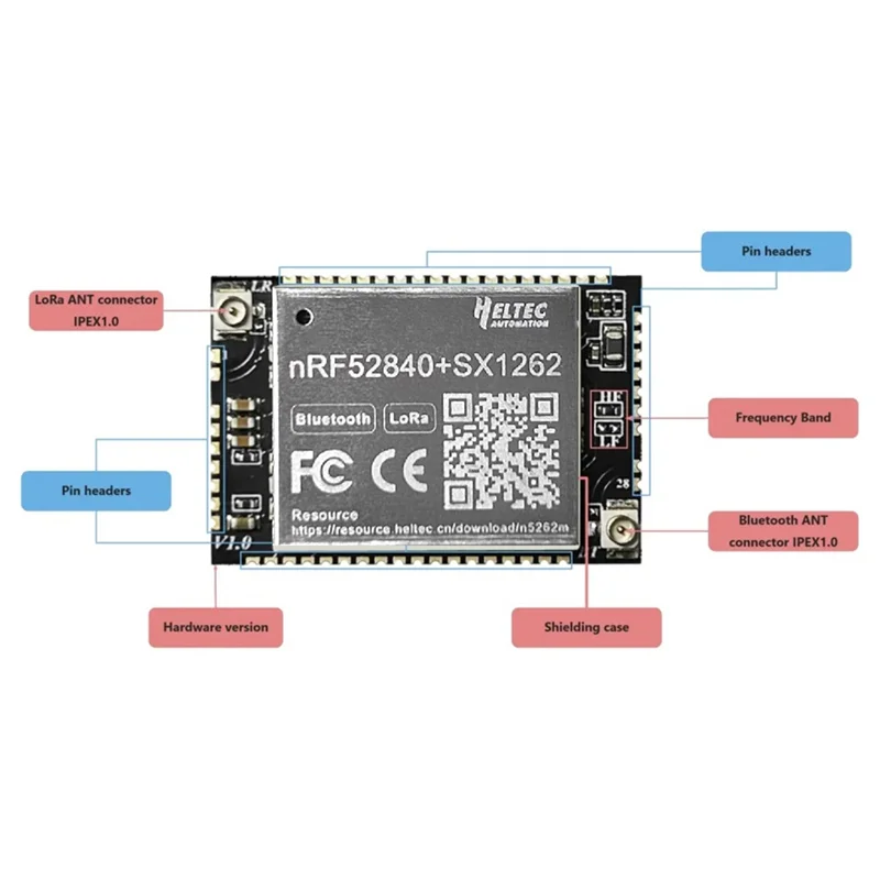 A34M-H ELTEC AUTOMATION HT-N5262M Meshtastic Tracker Mesh Node Lorawan NRF52840 SX1262 Lora BLE لـ Arduino Low Power IOT،