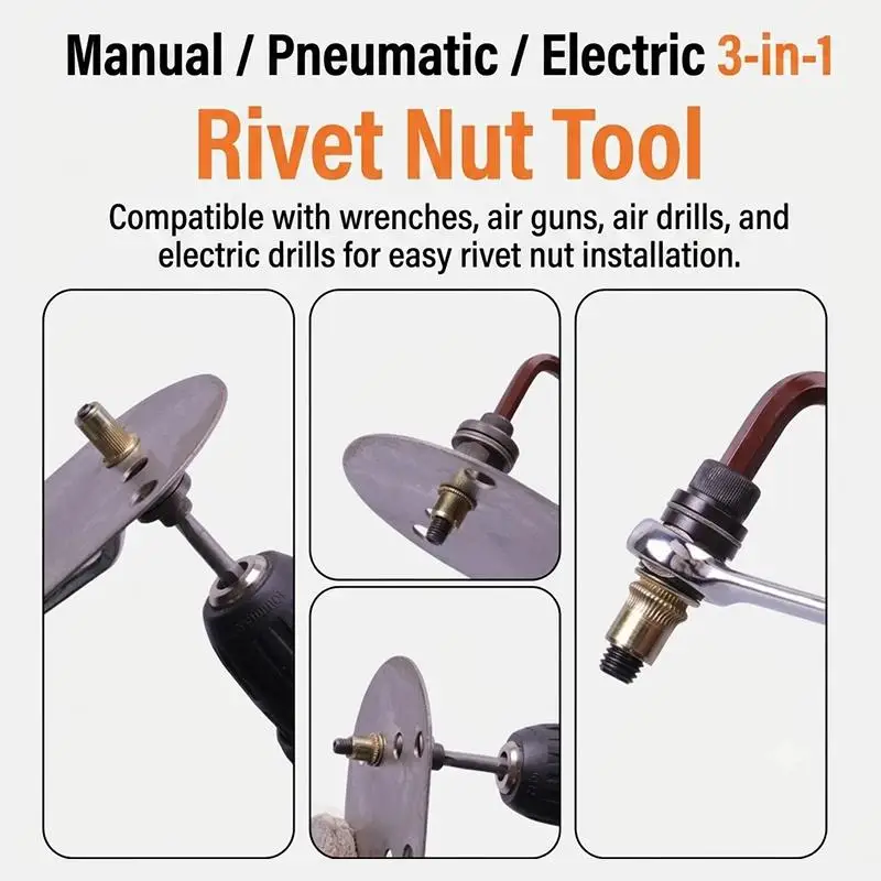 【L】Hand Nut M5 M6 M8 Mandrel Staple Manual Riveter Tool Easy Installation For Rivet Nut Torch Simple Tool For Riveting Nuts