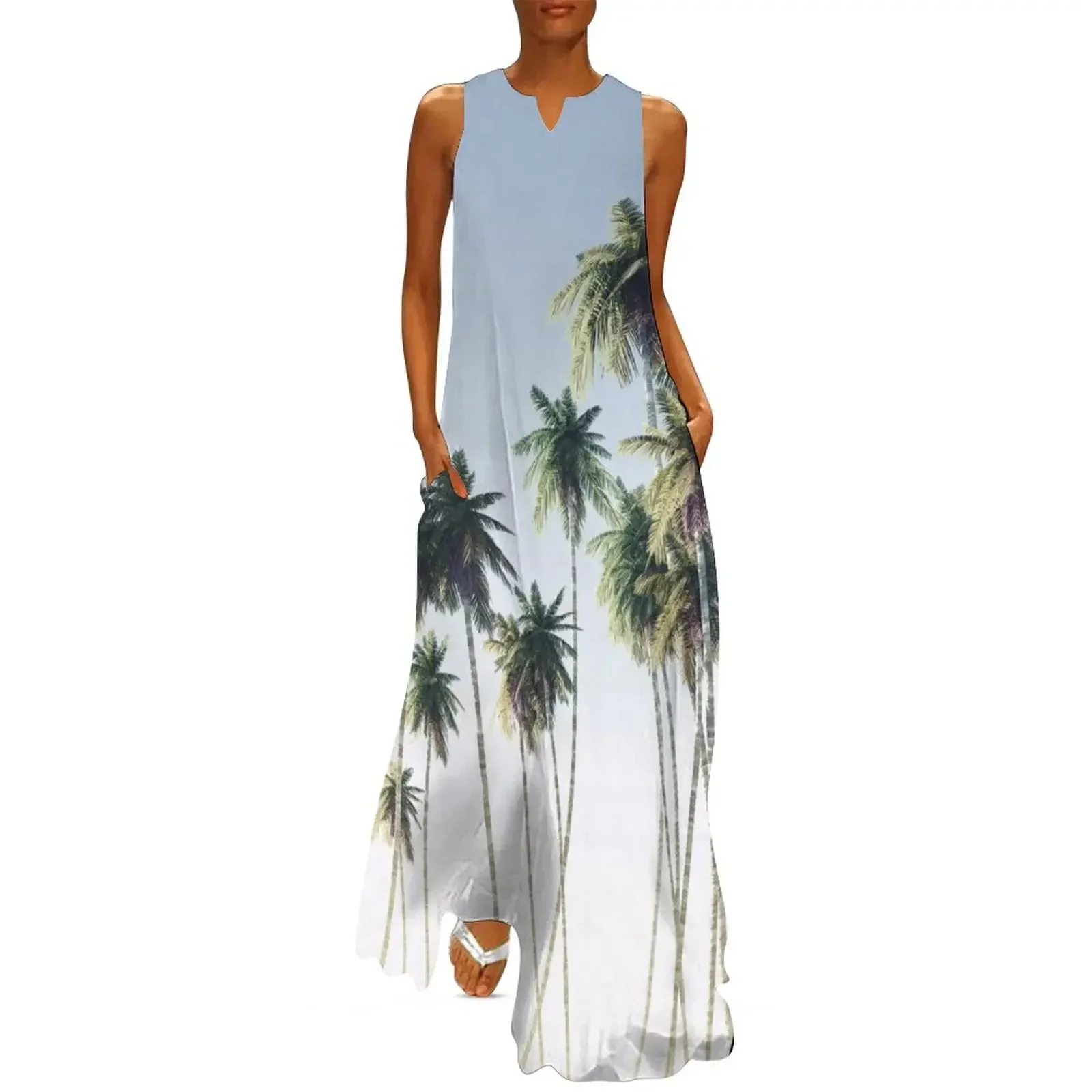

Palm Trees Long Dress women's evening dresses 2025 evening dress ladies Dress for girls summer dresses for women 2025
