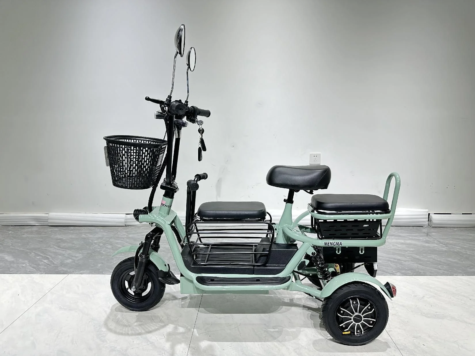 Mini Electric Tricycle and Pedal Dual-purpose Three-wheel Tricycle Bicycle Scooter exclude battery