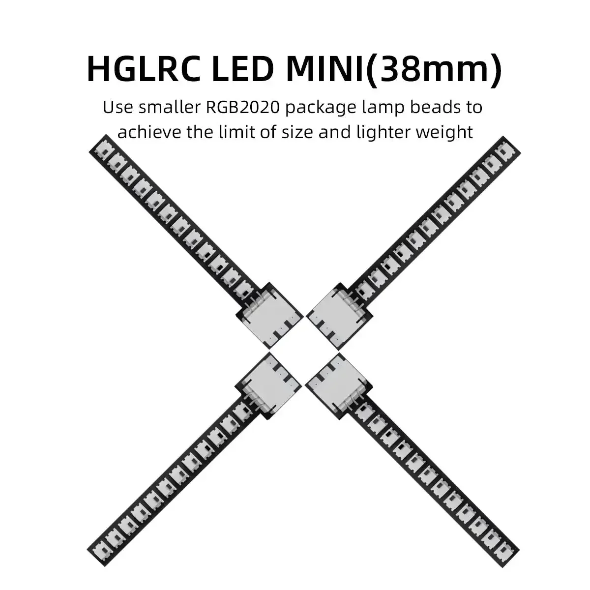 HGLRC LED MINI RGB 2020 38/25 Light Strip Programmable 2812 Fixed Wing FPV