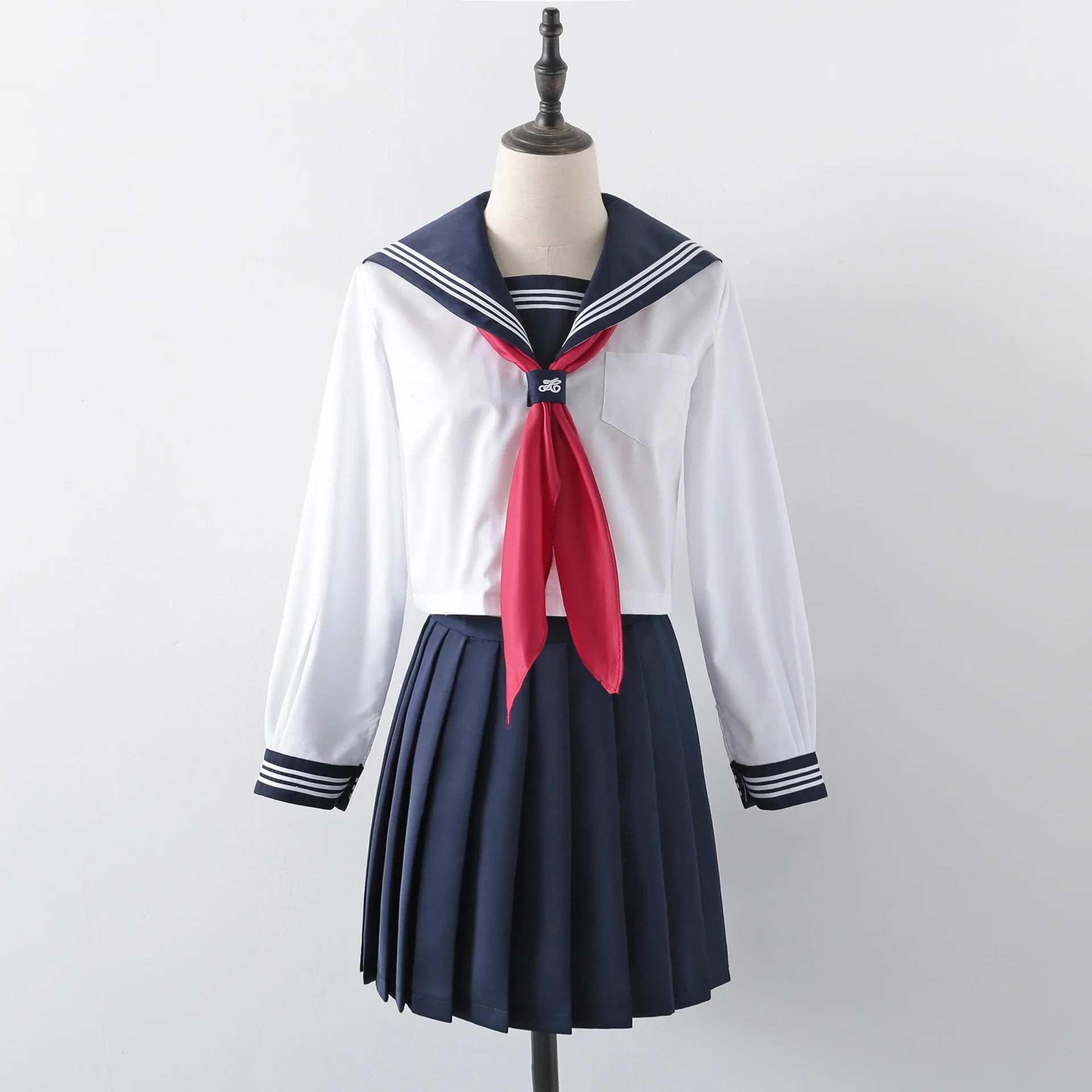 Traje JK japonés de tres líneas para mujer, uniforme escolar, traje de marinero de la escuela secundaria, disfraces de Cosplay, Falda plisada para estudiantes y niñas