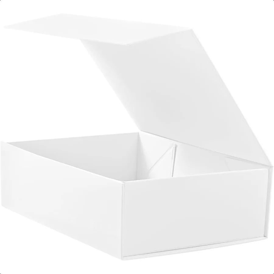 

White Gift Box 9 x 6.7 x 2.75 Inch Small Gift Box