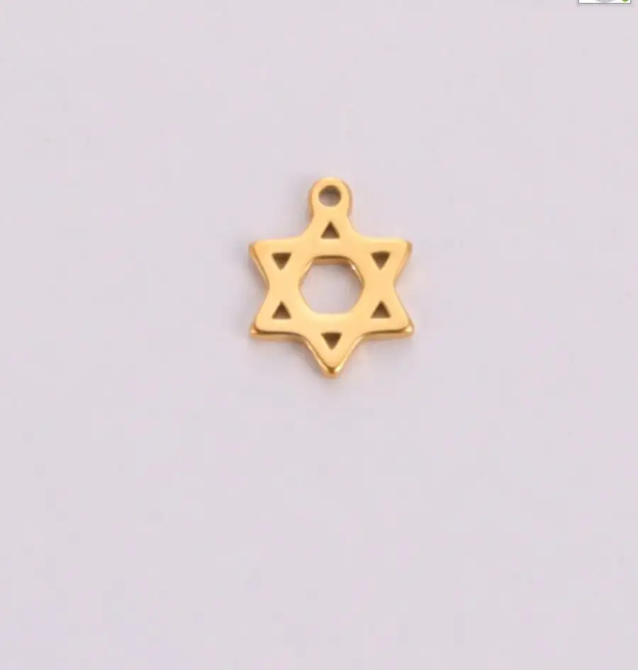 20pcs stainless steel Hexagram Six-Pointed Charms Star Of David Pendants For Diy Jewelry Making Findings Supplies F0965