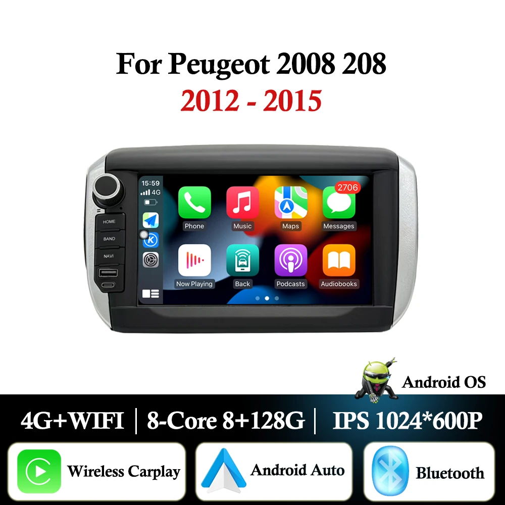 8" Carplay For Peug…