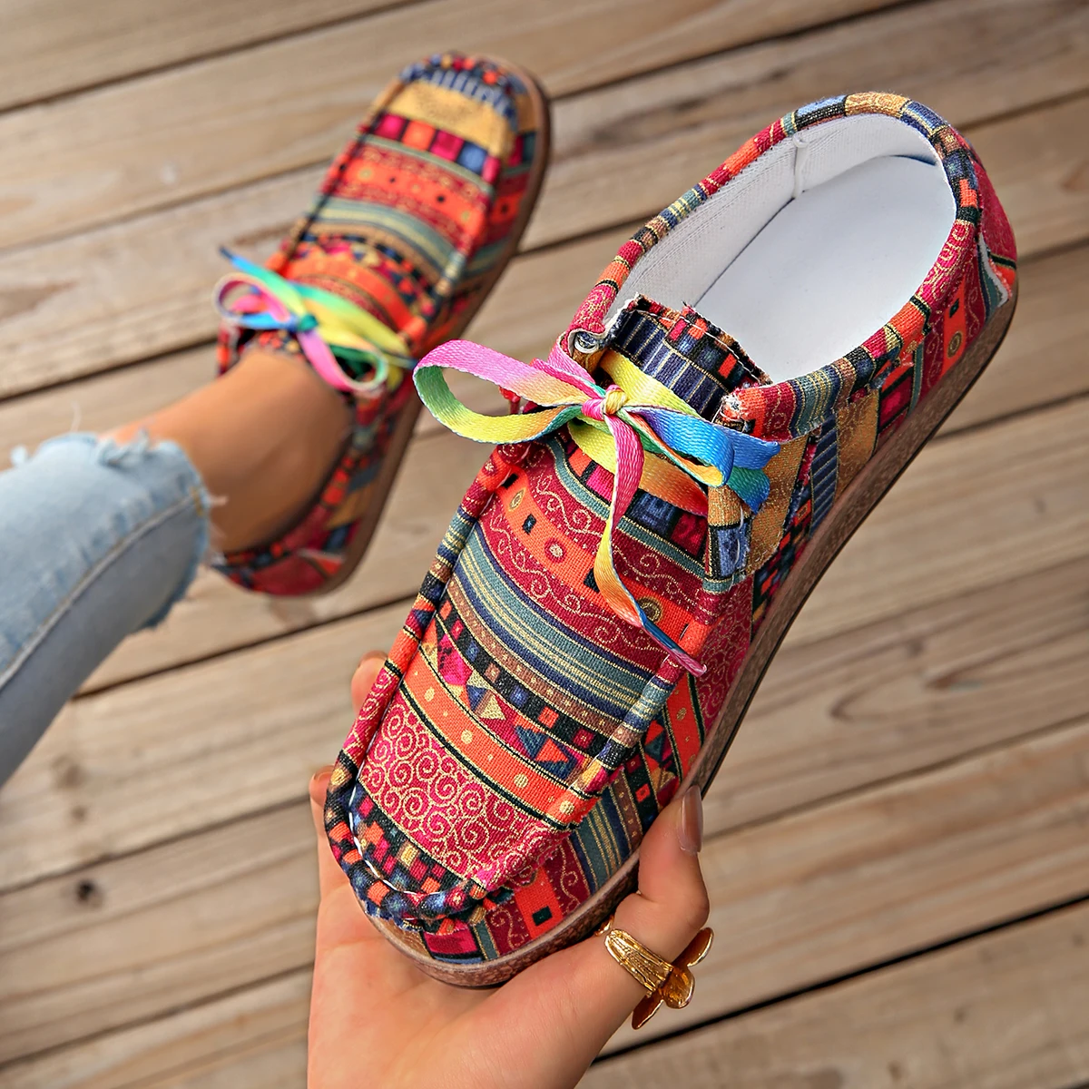 

Women's Sports Shoes Flats Canvas Summer Footwear Casual Sneakers Comfortable Woman Barefoot Slip-on Cheap on Sale Plus Size Hot