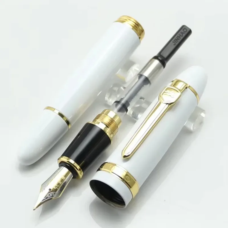 JINHAO 159 Broad 18KGP 0.5mm Nib Fountain Pen Purple Black Blue Champagne Gold Green Red White Signature Business Office