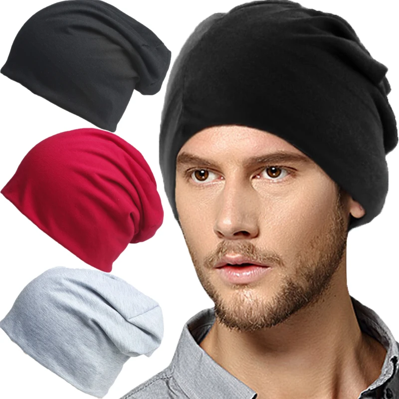 Cotton Slouchy Hat Spring Summer breathable Hat Warm Windproof Beanie Hip-Hop Hats Ski Baggy Beanies Skullies Unisex Men Women