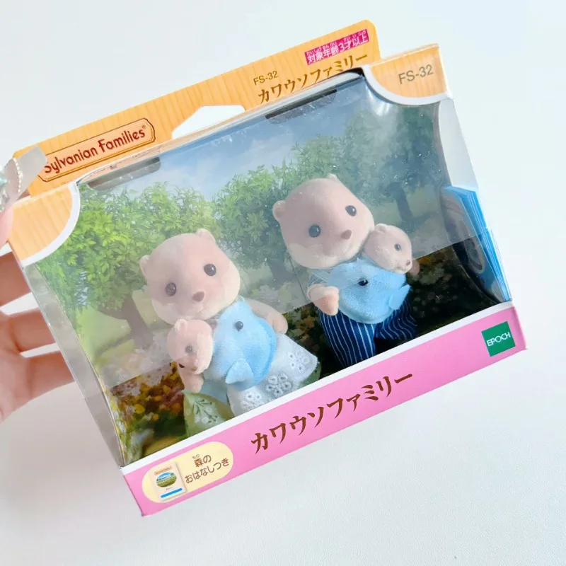 Asli Sylvanian boneka keluarga Kawaii Anime tokoh koleksi mainan splashy otter keluarga Ternurines Sylvanian hadiah keluarga