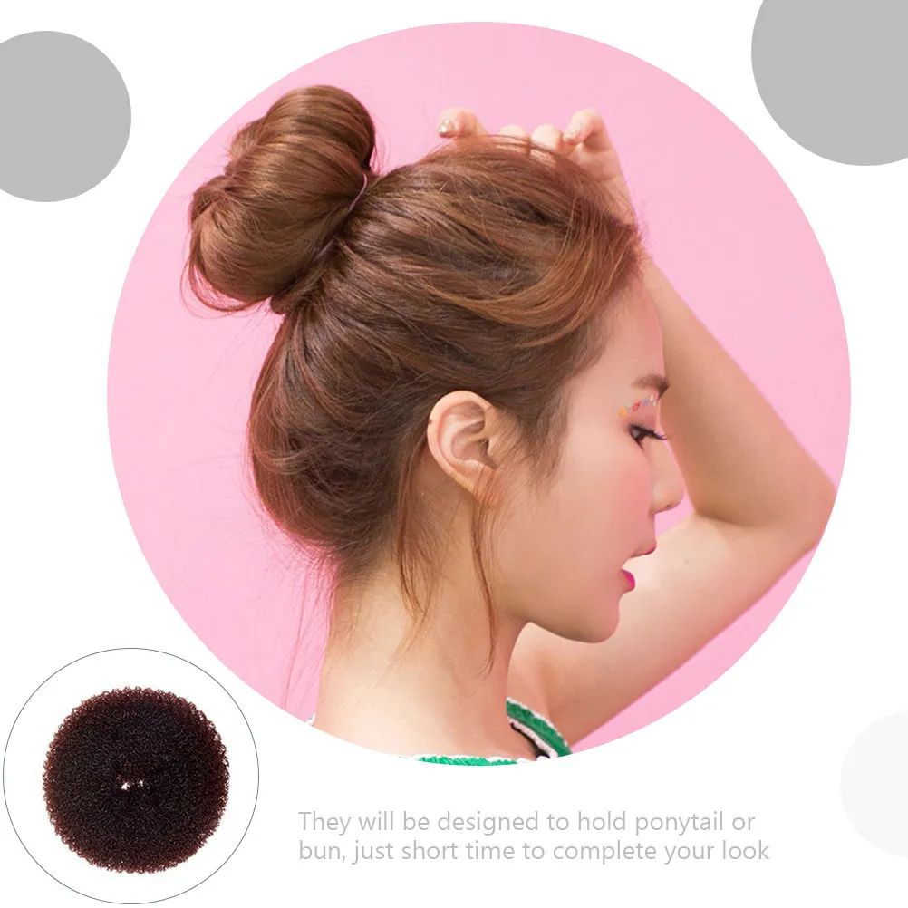 12Pcs Donut Hair Bun Maker Soft Elastic Not Pull Hair Easy Carry Portable Styling Tool for Women Updo Ponytail Bun Ring