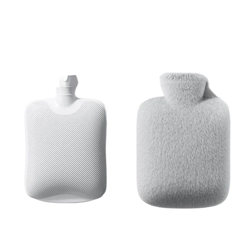 1Pcs Portable Hot Water Bag With Soft Plush Cover Reusable Leak-proof Removable Water Bag Hand And Foot Warmer Bag