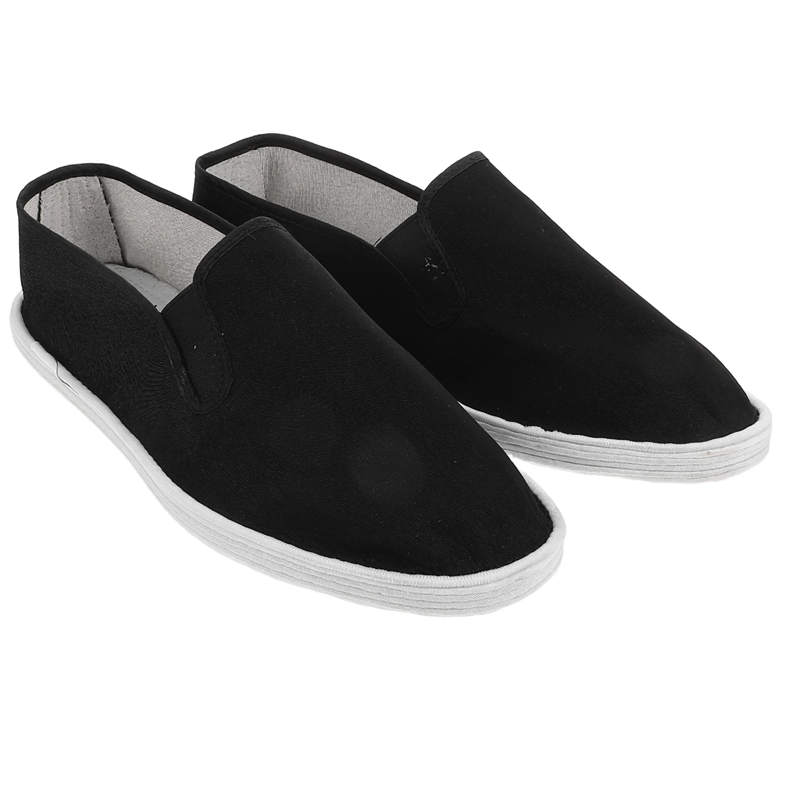 

Kung Fu Men Martial Arts Cloth Shoes Cotton Sole Lightweight Training Shoes Black Chinese Traditional for Taichi