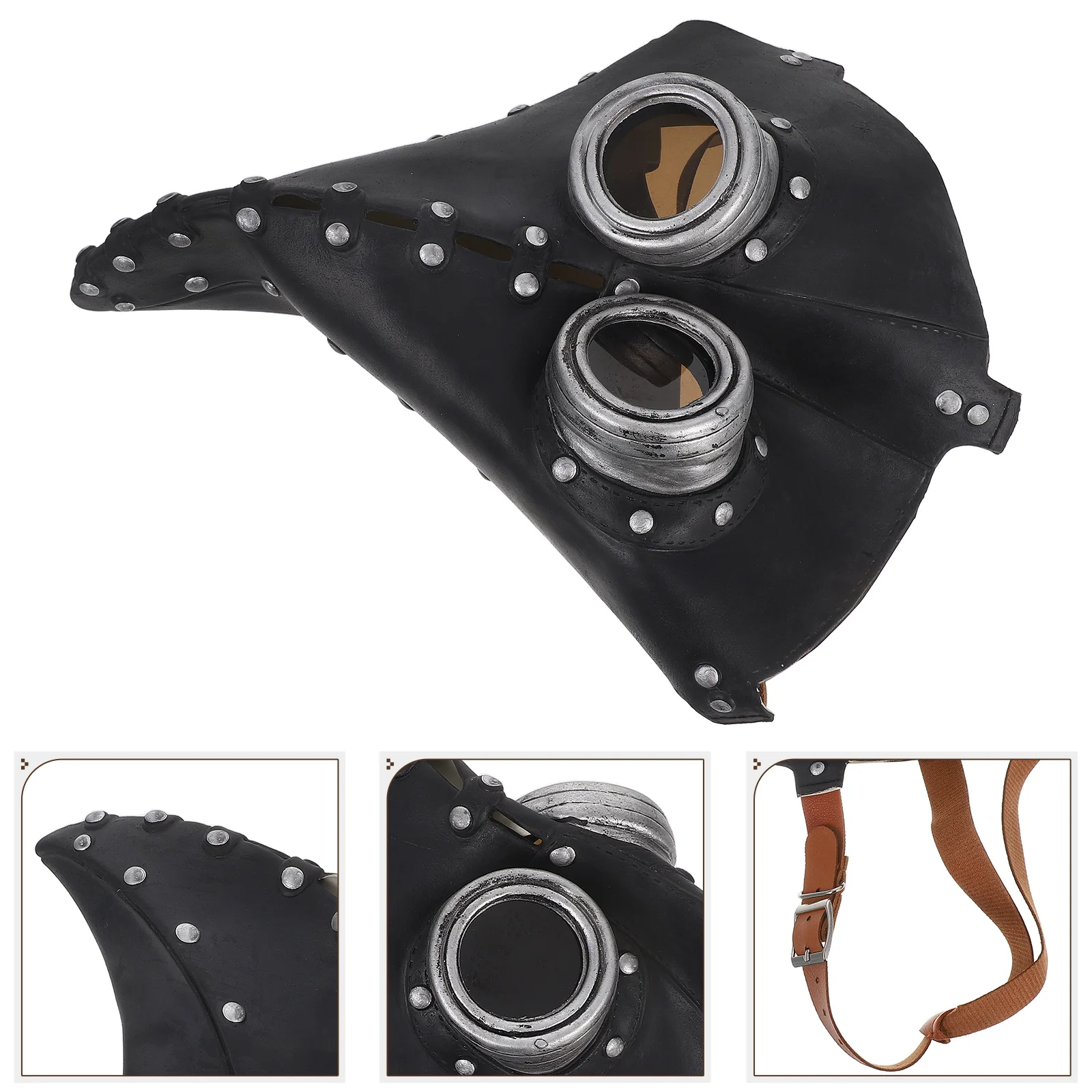 

1pc Steampunk Plague Beak Halloween Masks Mask Decorative Mask For Dance Party Performance Kids Gift Black Silver