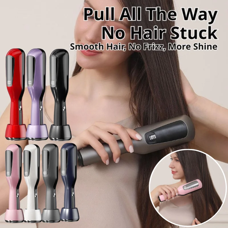 USB Charging Wireless Hair Ends Trimmer Split Remover LCD Digital Display Negative Ions Smooth Hair Straightener Hair Care