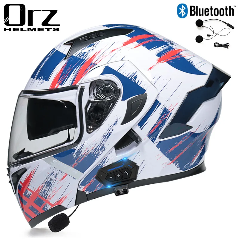 

ORZ-991 Flip Up Motorcycle Helmet Full Face Off Road Casque S-XXL Size Motocross Cascos Para Moto Dot Approved Unisex Kask Helm