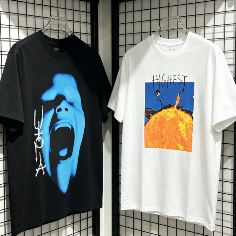 Breathable Cotton Summer Men Women Street Outfit CACTUS JACK Tshirts Utopia Round Neck Short Sleeve Casual Top Tees