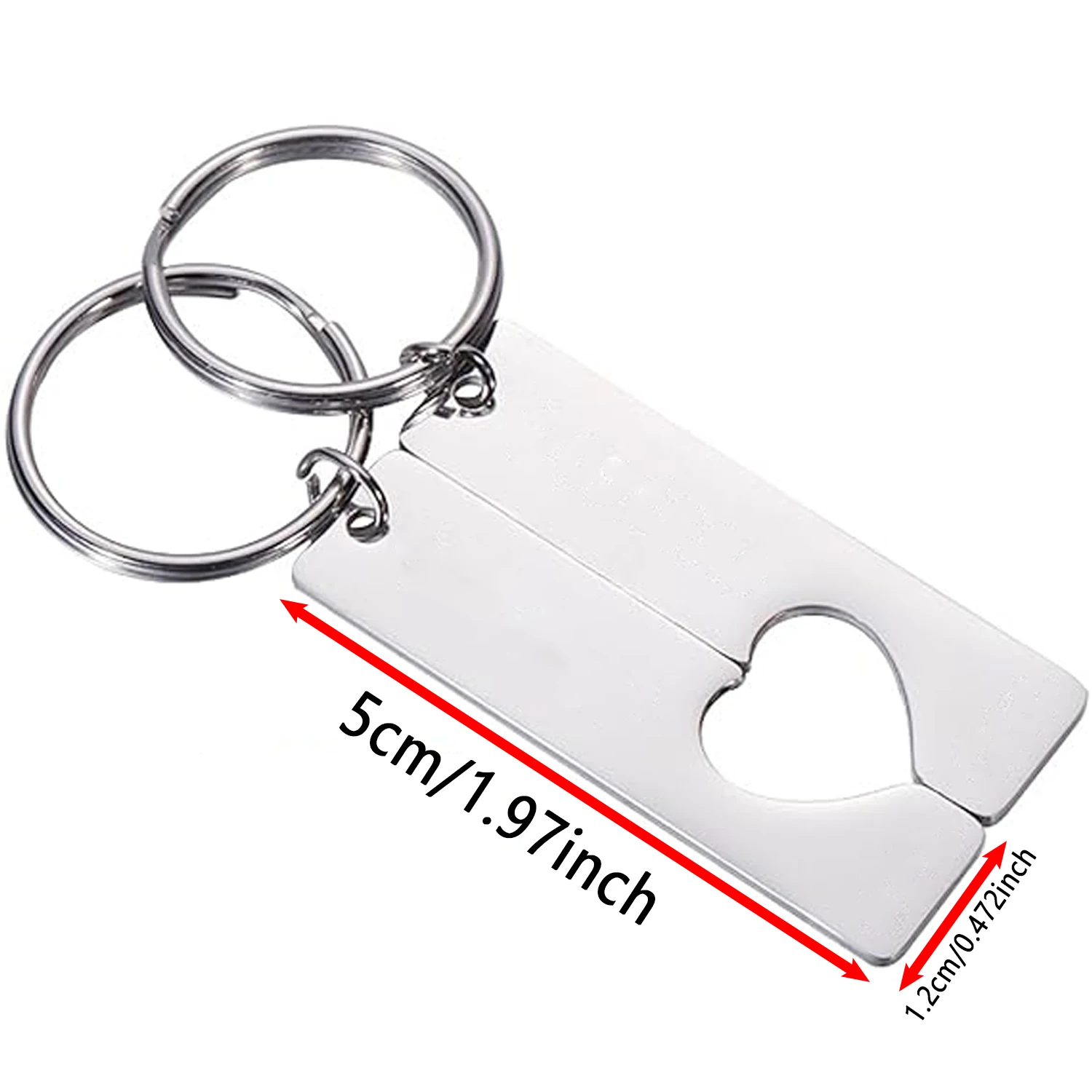 Valentine's Day Gift Personalized Couple Keychains Engraved Date/Text/Name, for Boyfriend Husband Men