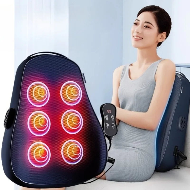 

Electric Shiatsu Head Neck Cervical Ttraction Body Massagers Back Pillows with Heat Vibration Waist Massager Device Health Care