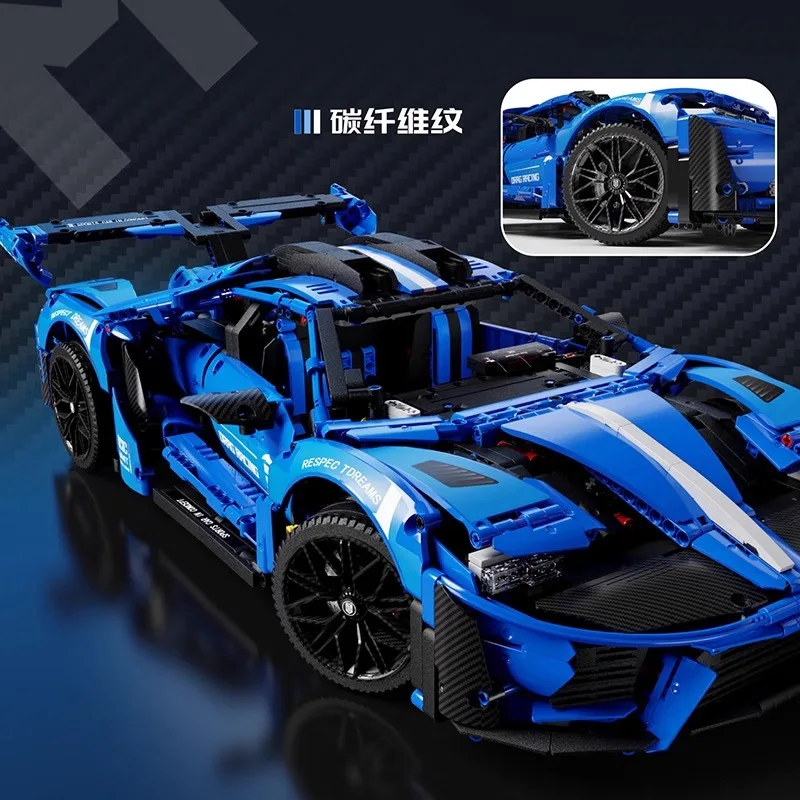 MOYU 88016 MOC Technical 1:8 Ford GT RC Super Sport Car Model Building Blocks Bricks Puzzle Assembly Toy Christmas Gift For Kids