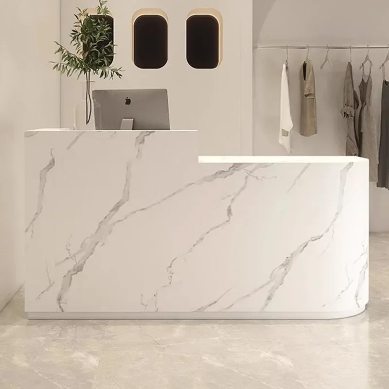 For Design Restaurant Table Office Desk Lectern Bar Wooden Podium Mobile Checkout Counter Corner Executive Mostrador Hotel Furni