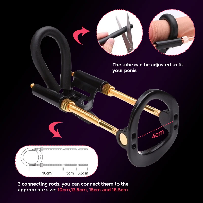 HESEKS Penile Pump Penis Enlargement Stretch Clamp Extender Penis Stretching Exerciser Penisgrowth Traction Sex Toys for Men 18+