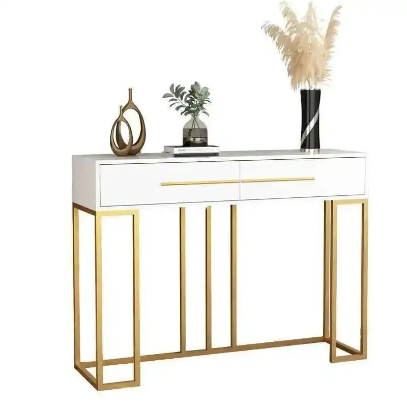 American Designer Console Tables Leisure Home Iron Console Table for Hallway Modern Living Room Furniture Living Room Cabinets