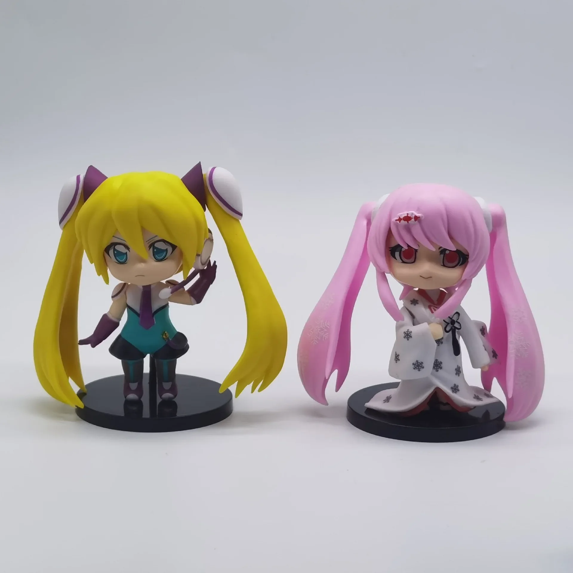 6pcs/set 9CM 2025 New Anime Hatsune Miku Kimono Q Version Figure Kawaii PVC High Quality Model Toys Doll Ornaments Gifts